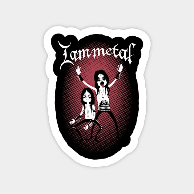 I am Metal - Black Metal Sticker by Nemons